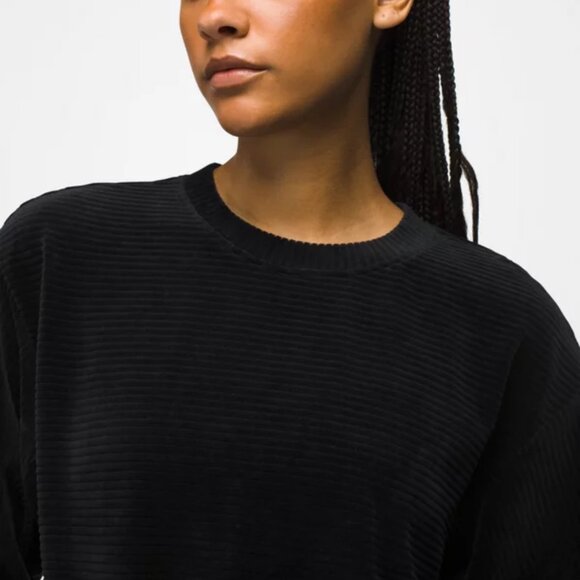 NEW Prana Escambia Pull Over Crewneck Organic Ribbed Long Sleeve Plush Shirt Top - Picture 3 of 5